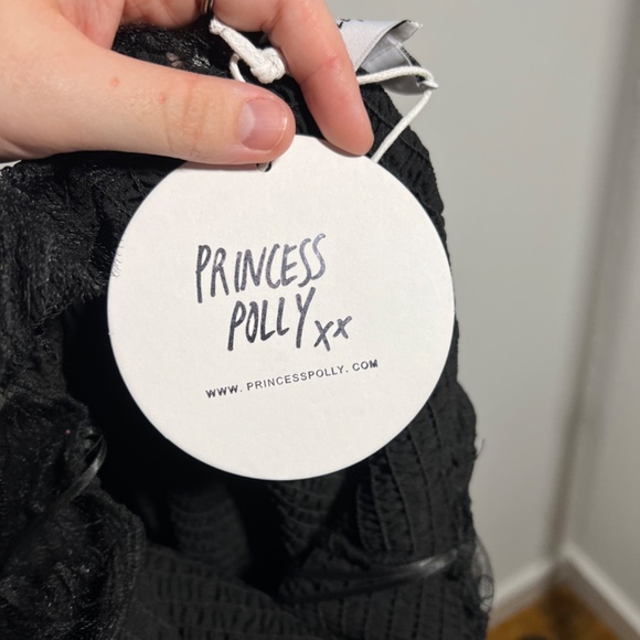 Princess Polly Ribbed Black Dress US Size 6 - Picture 3 of 4